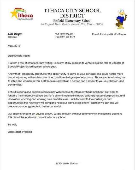 Rieger Letter To The Community